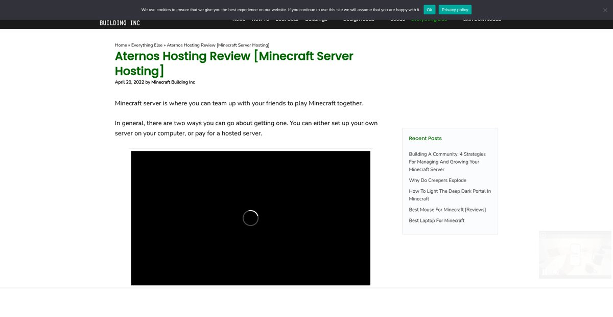 Aternos Hosting Review - The 'Free' Minecraft Server Hosting [2022] Screenshot