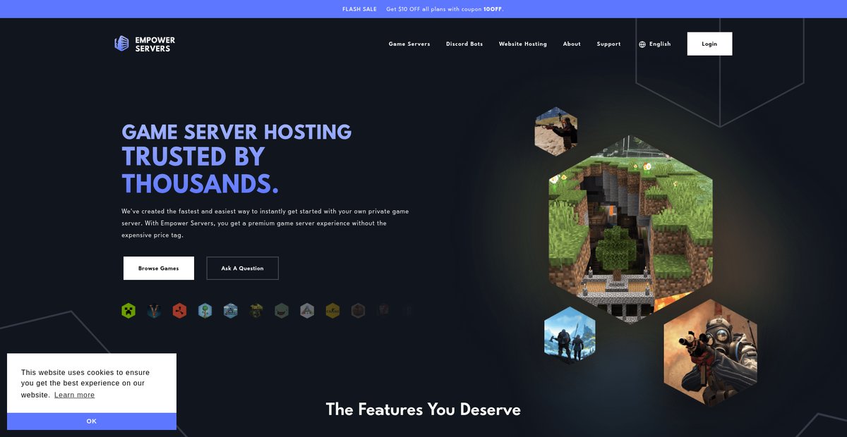 Your Trusted Game Server Provider | Empower Servers Screenshot