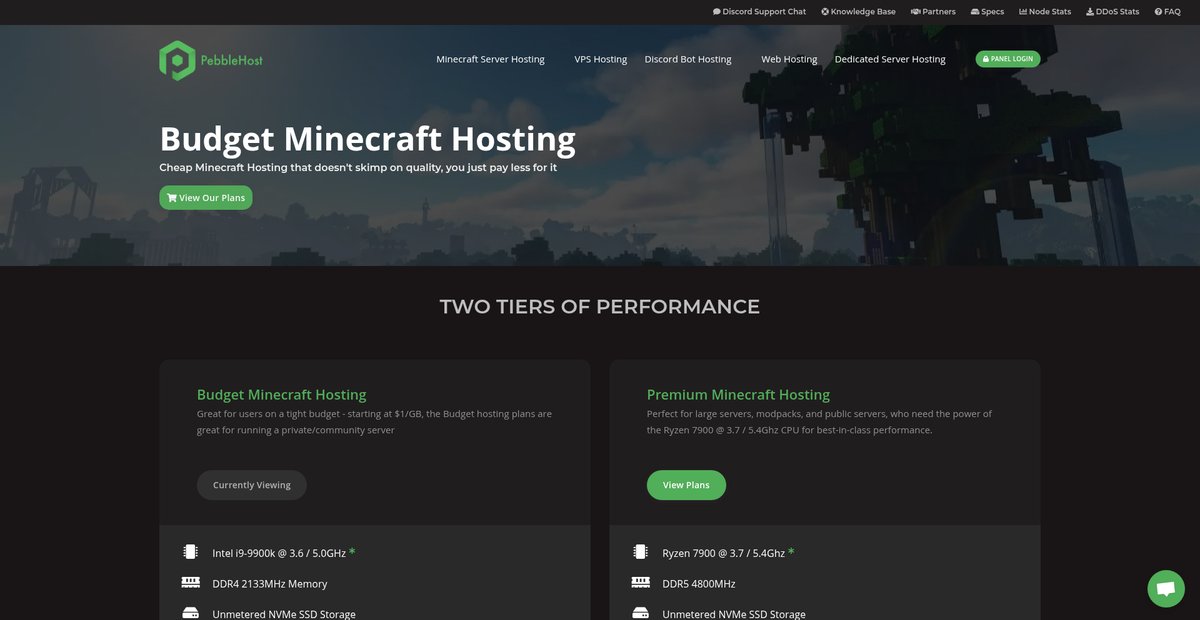 Minecraft Server Hosting | Cheap Budget Provider Screenshot