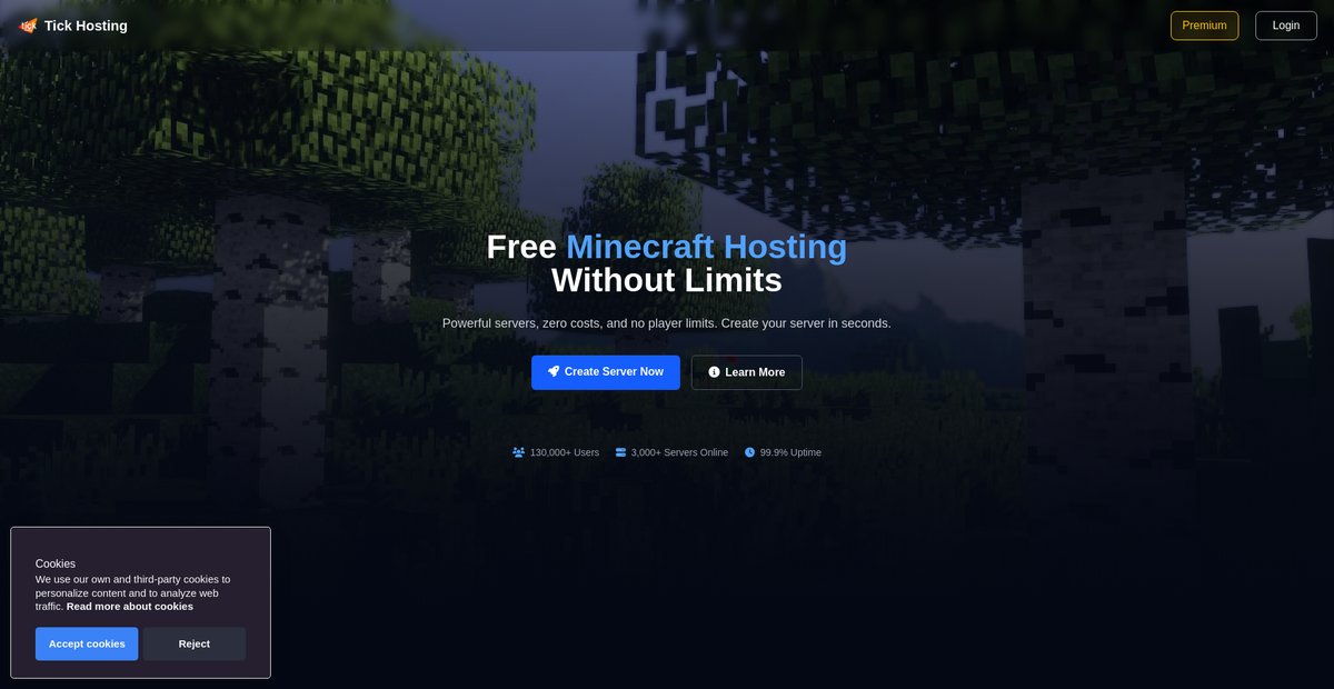 Tick Hosting Screenshot