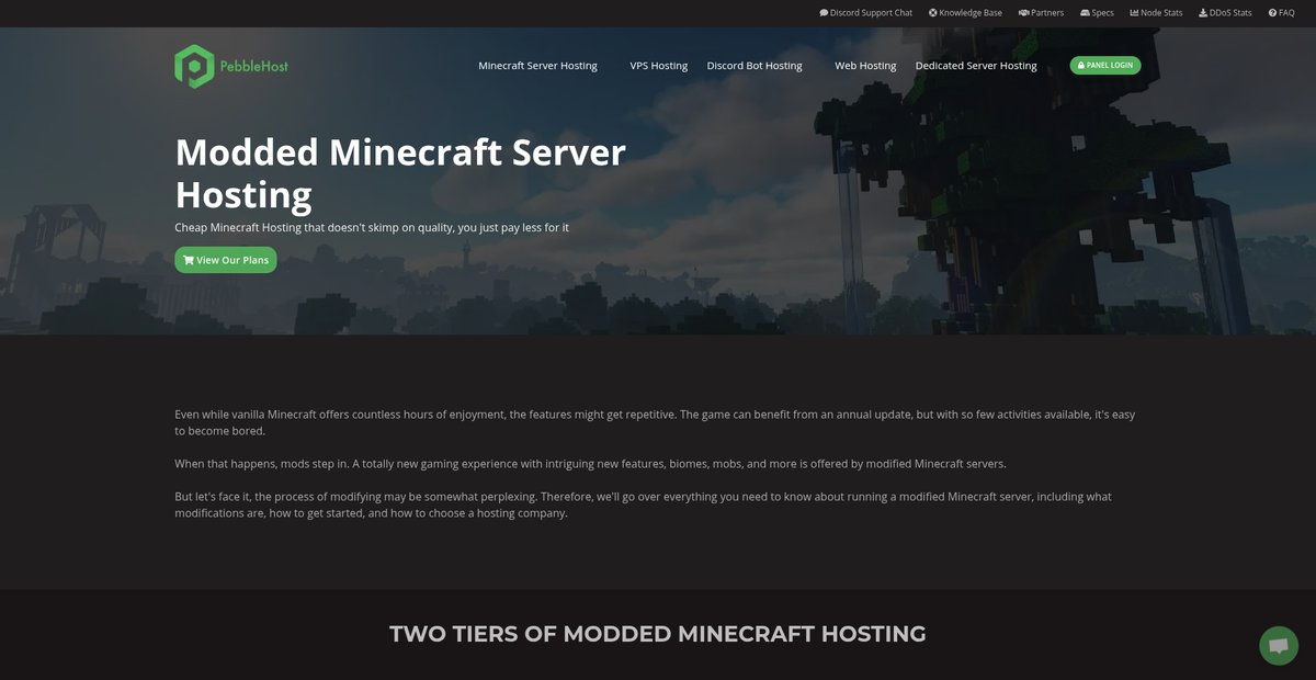 Modded Minecraft Server Hosting Screenshot