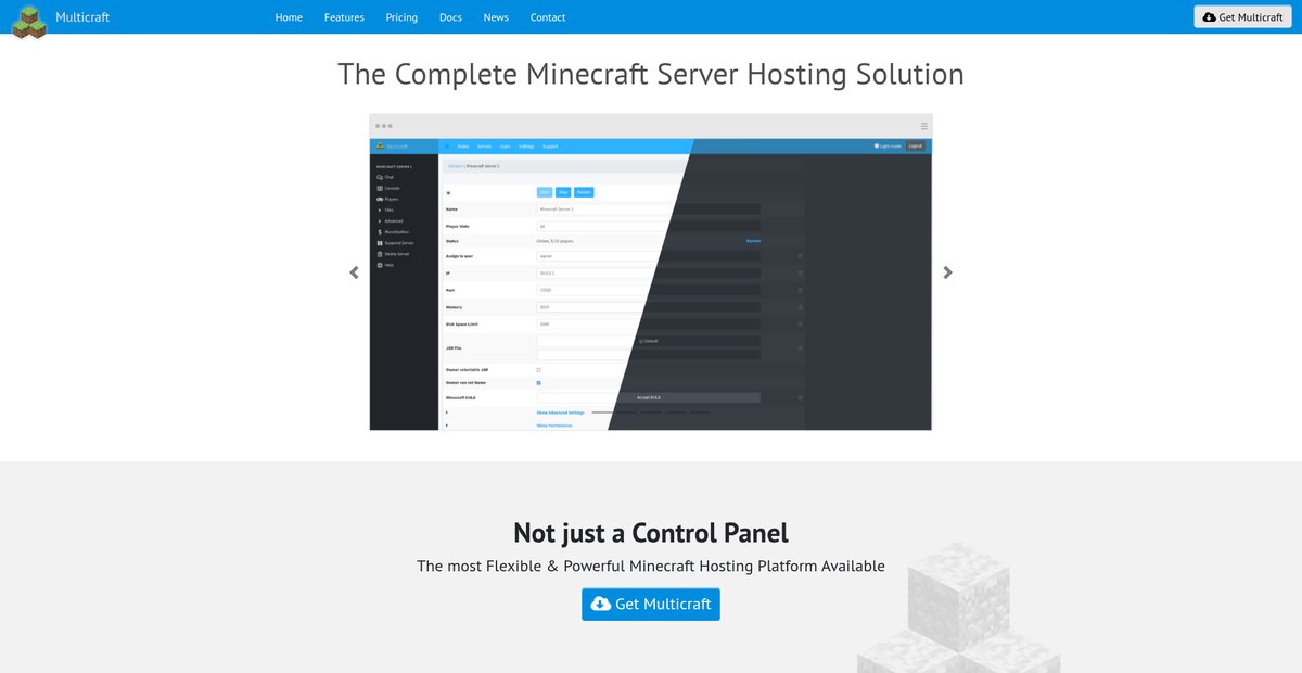 Multicraft - The Minecraft Hosting Solution Screenshot
