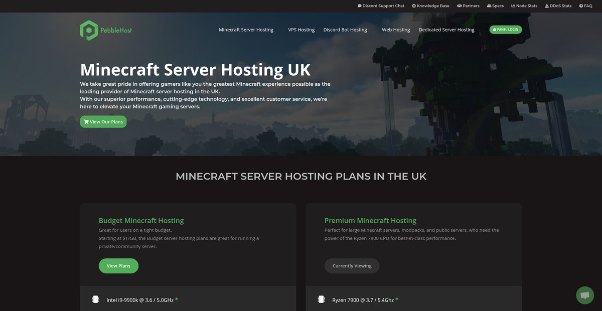 Minecraft Server Hosting UK Screenshot