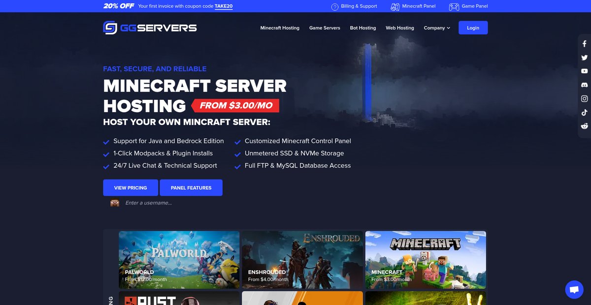 GGServers | Minecraft Server Hosting Screenshot