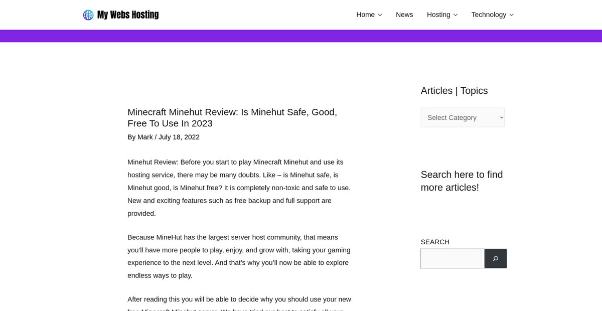 Minecraft Minehut Review: Is Minehut Safe, Good, Free To Use In 2023 Screenshot