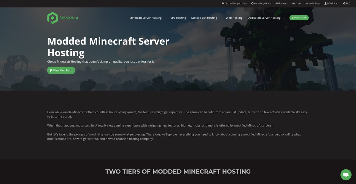 Modded Minecraft Server Hosting Screenshot