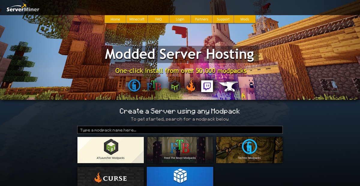 Modded Minecraft Server Hosting Screenshot