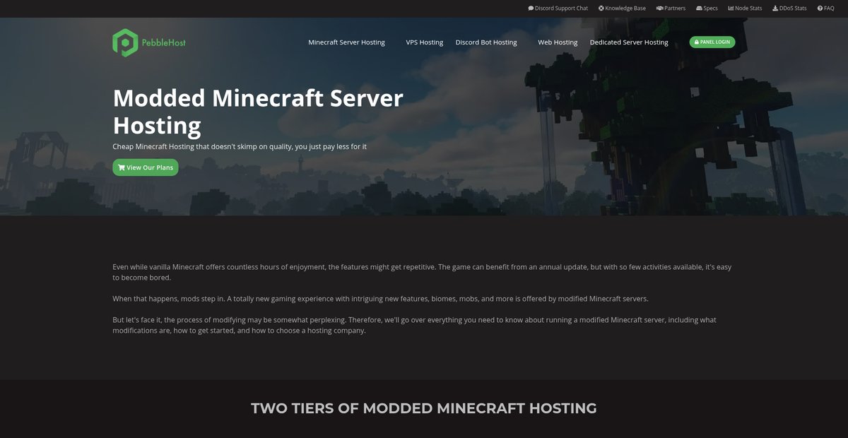 Modded Minecraft Server Hosting Screenshot