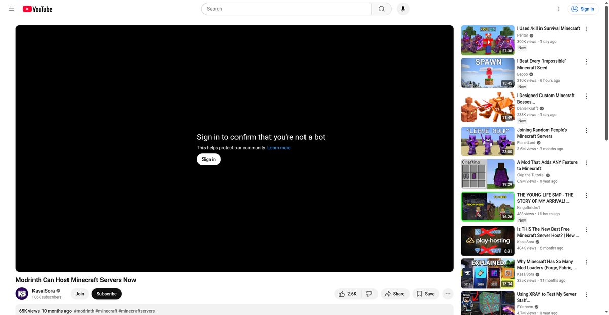 Modrinth Can Host Minecraft Servers Now Screenshot