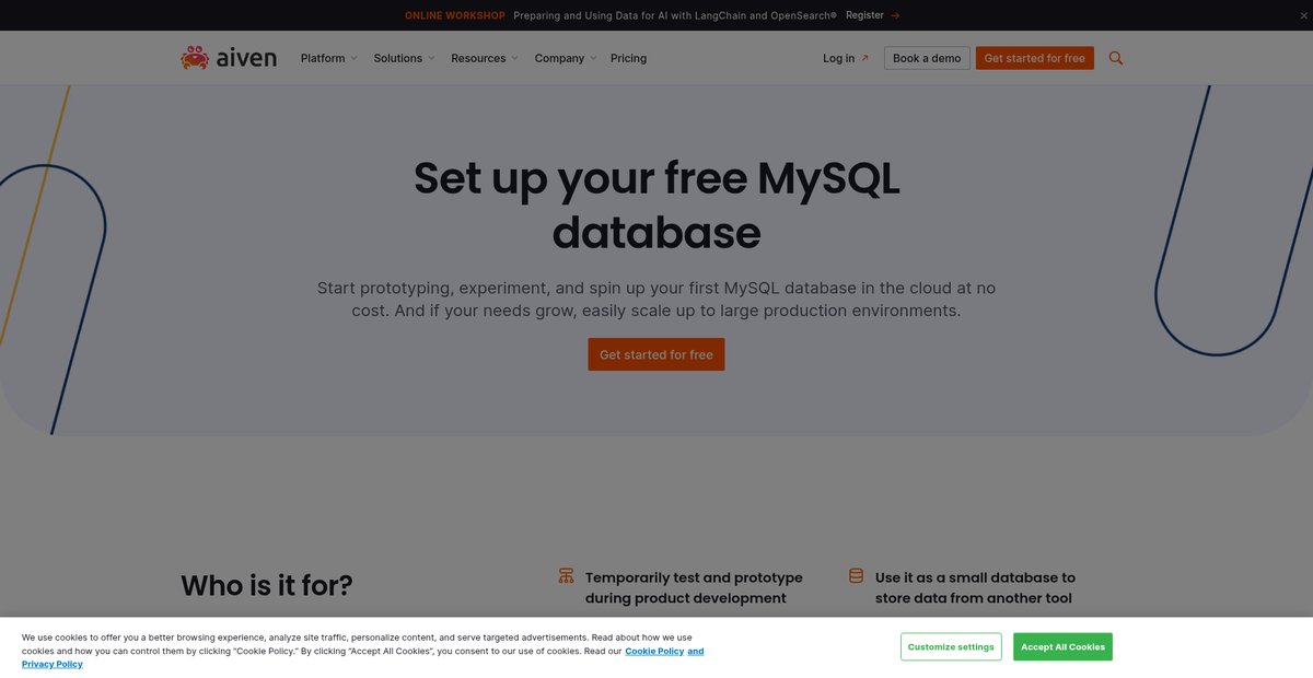 Set up hosted MySQL database for FREE Screenshot