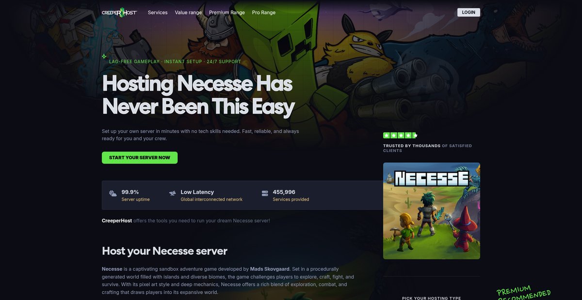 Necesse Hosting | CreeperHost Screenshot