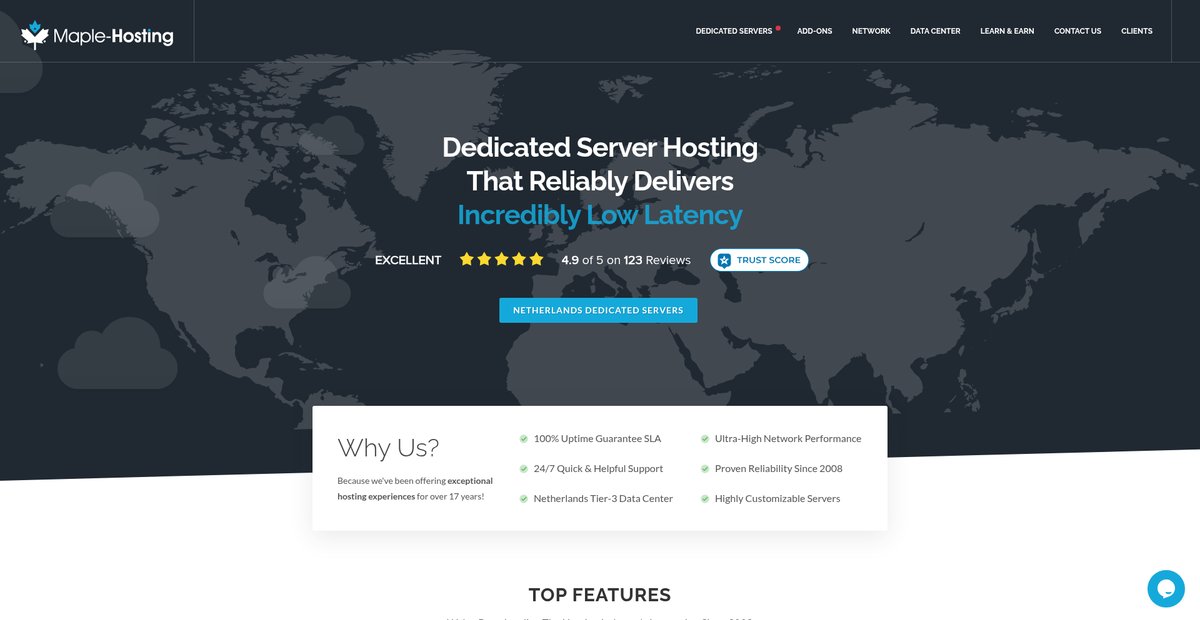 Maple-Hosting: Award-Winning Bare Metal Servers Since 2008 Screenshot