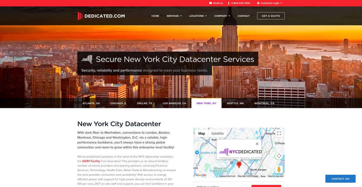 Secure New York City Datacenter Services Screenshot