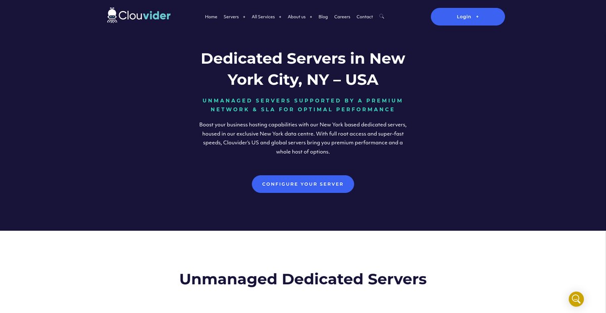 Dedicated Servers in New York City, NY – USA Screenshot