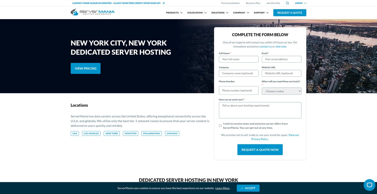 New York Dedicated Servers Screenshot