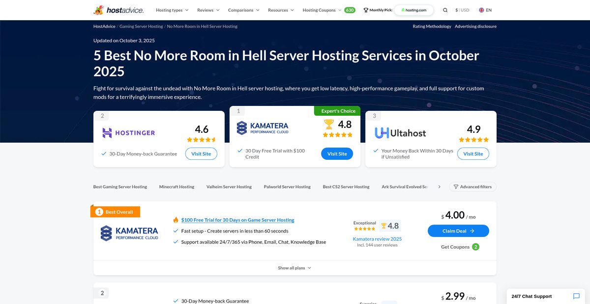 5 Best No More Room in Hell Server Hosting in September ... Screenshot