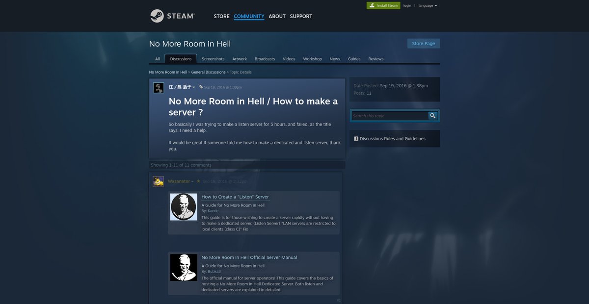 No More Room in Hell / How to make a server Screenshot