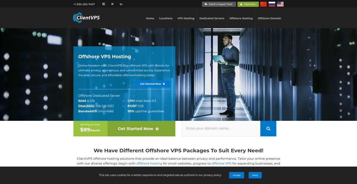 Offshore VPS | Offshore Hosting | Bitcoin VPS | Offshore Server Screenshot