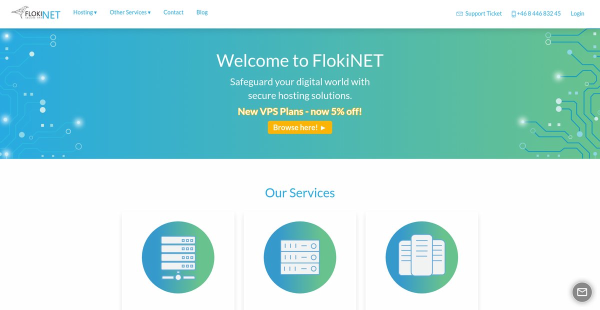 FlokiNET - Secure, Stable, Anonymous, Offshore Privacy ... Screenshot