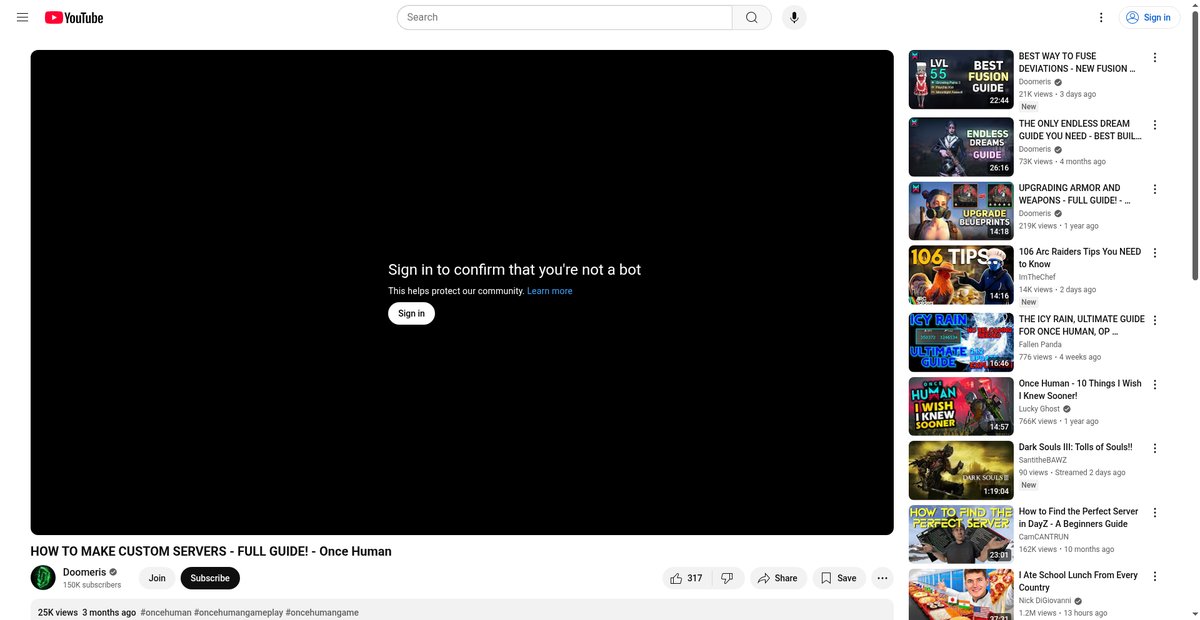 Once Human - HOW TO MAKE CUSTOM SERVERS Screenshot