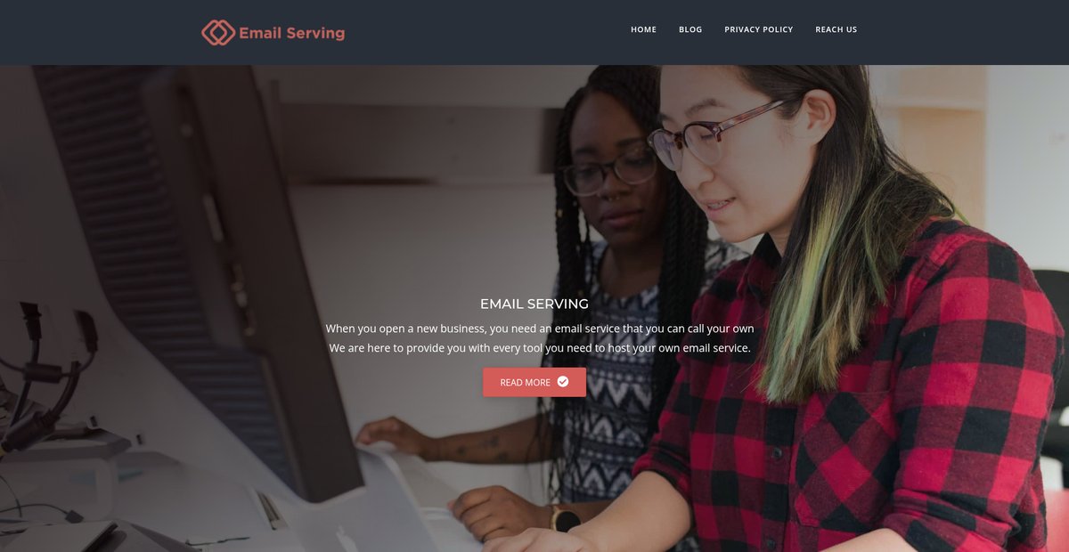 Email Serving - For A Stronger Web Identity. Screenshot