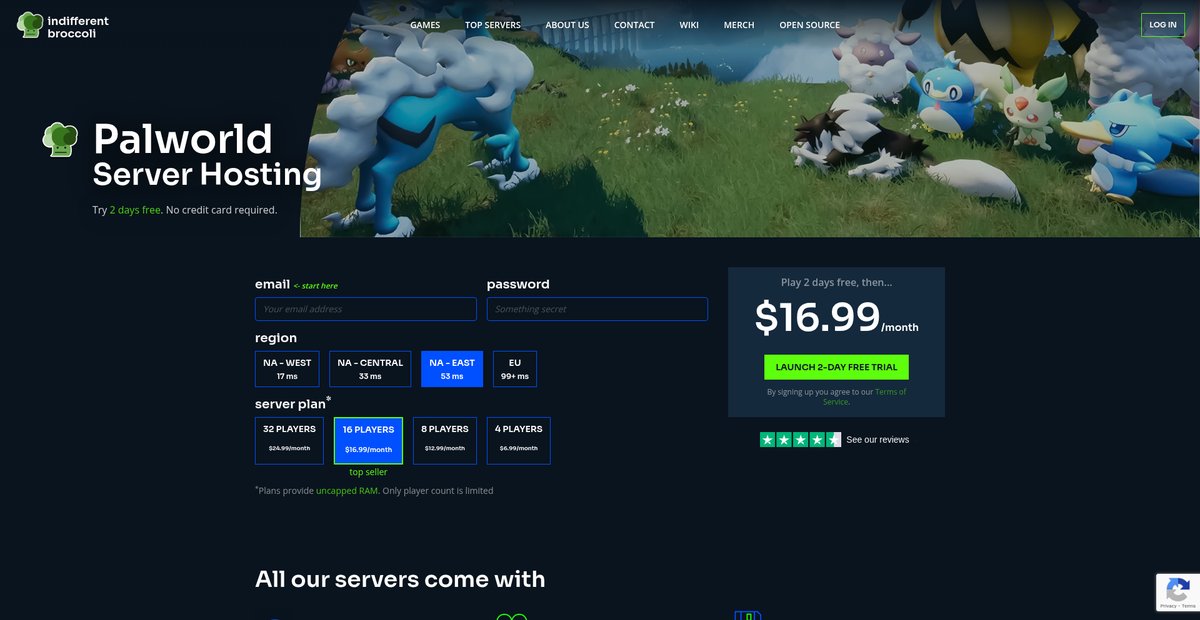 Palworld Server Hosting Screenshot