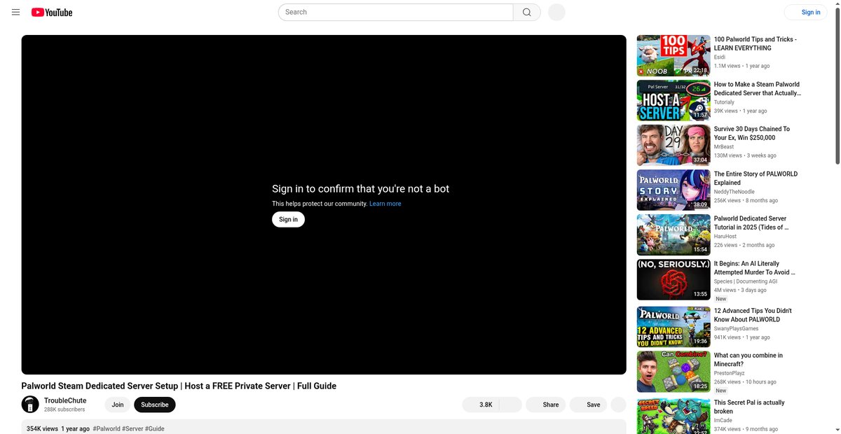 Palworld Steam Dedicated Server Setup | Host a FREE ... Screenshot