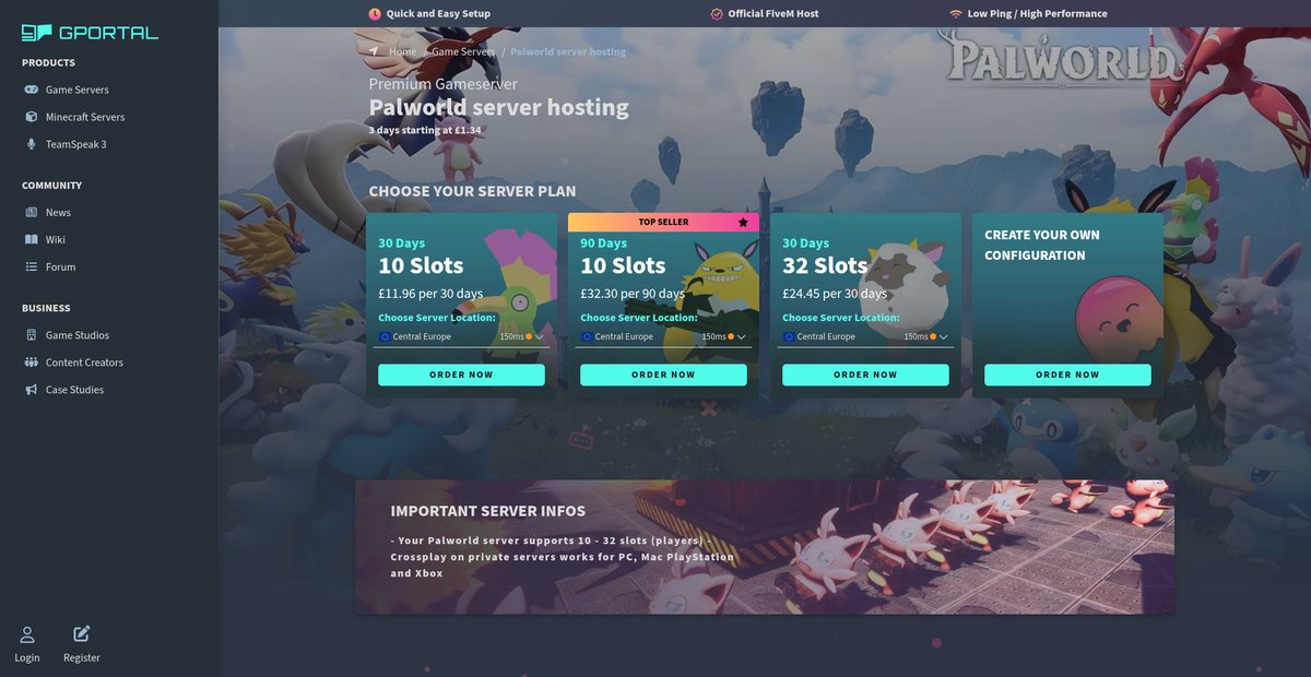 Palworld server hosting ➜ g-portal.com Screenshot