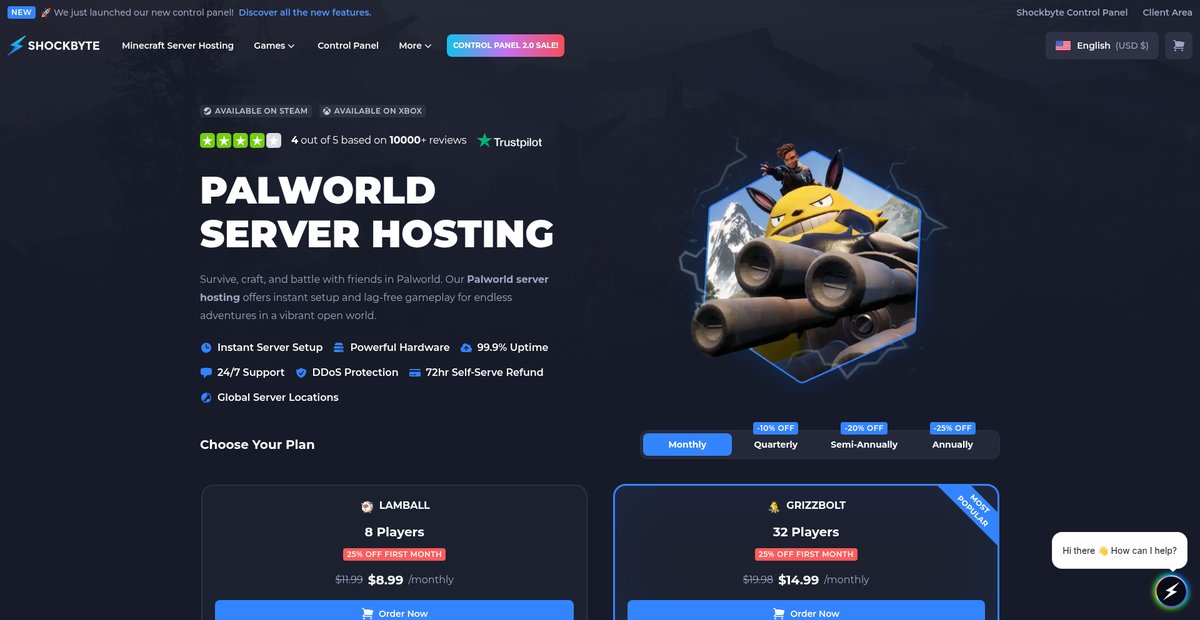 Palworld Server Hosting Screenshot