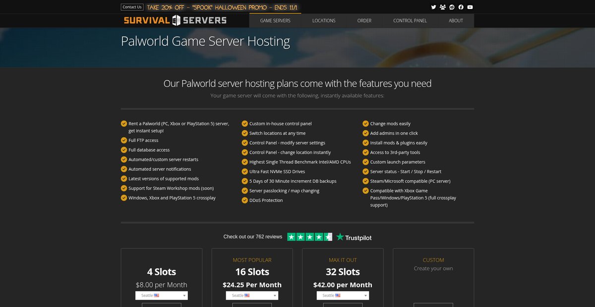 Palworld Server Hosting Screenshot