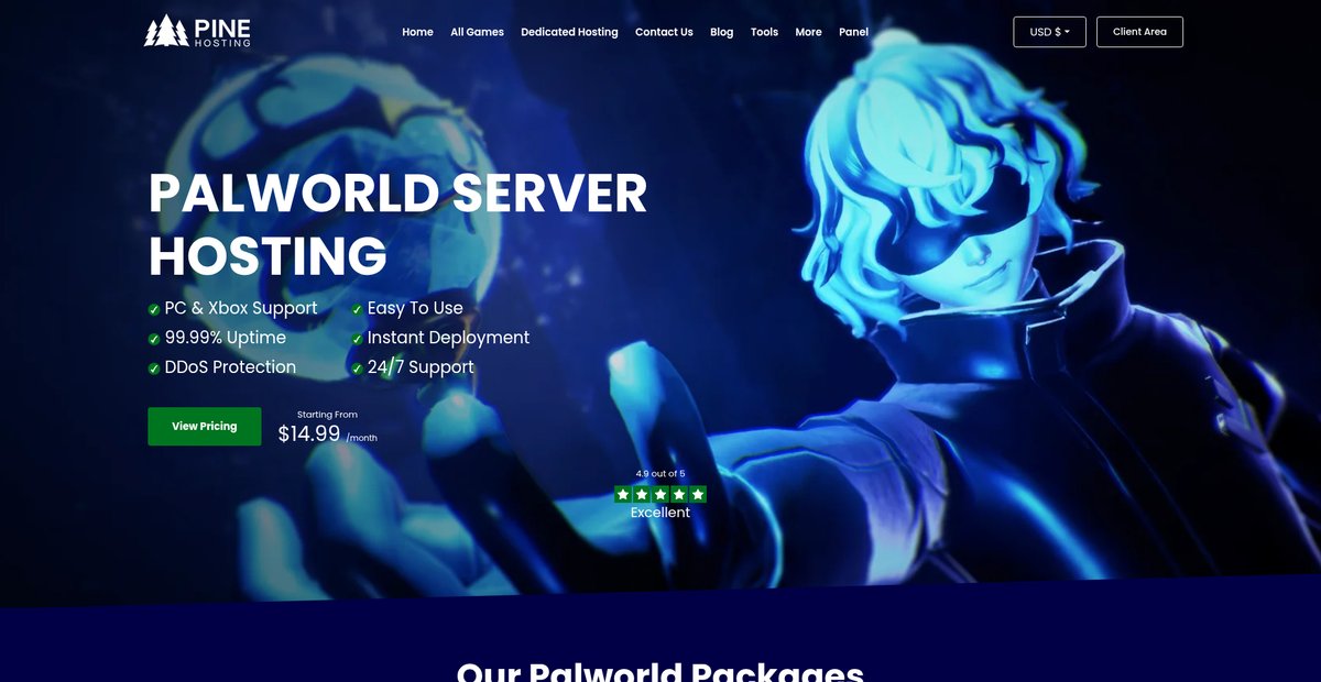 Palworld Server Hosting Screenshot