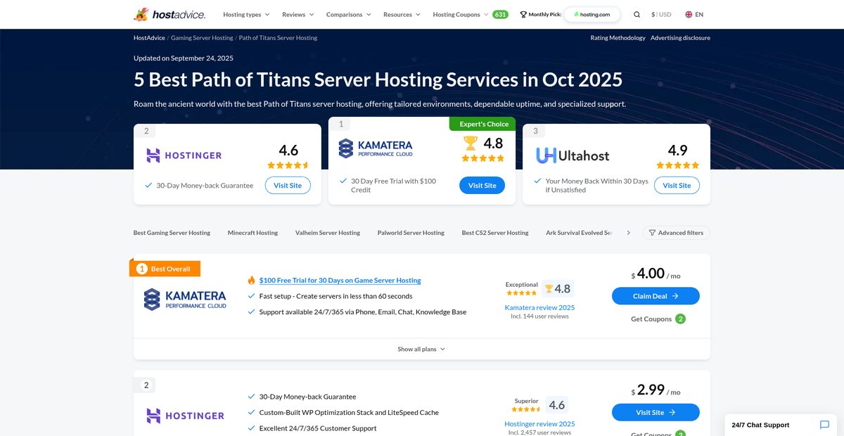 5 Best Path of Titans Server Hosting (Feb 2025) Screenshot