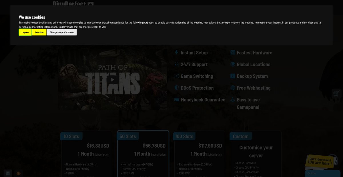 PATH OF TITANS Game Server Hosting Screenshot