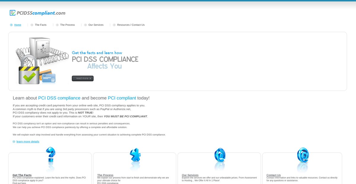 PCI Compliant Hosting - PCI DSS Compliant eCommerce Hosting of Houston Screenshot