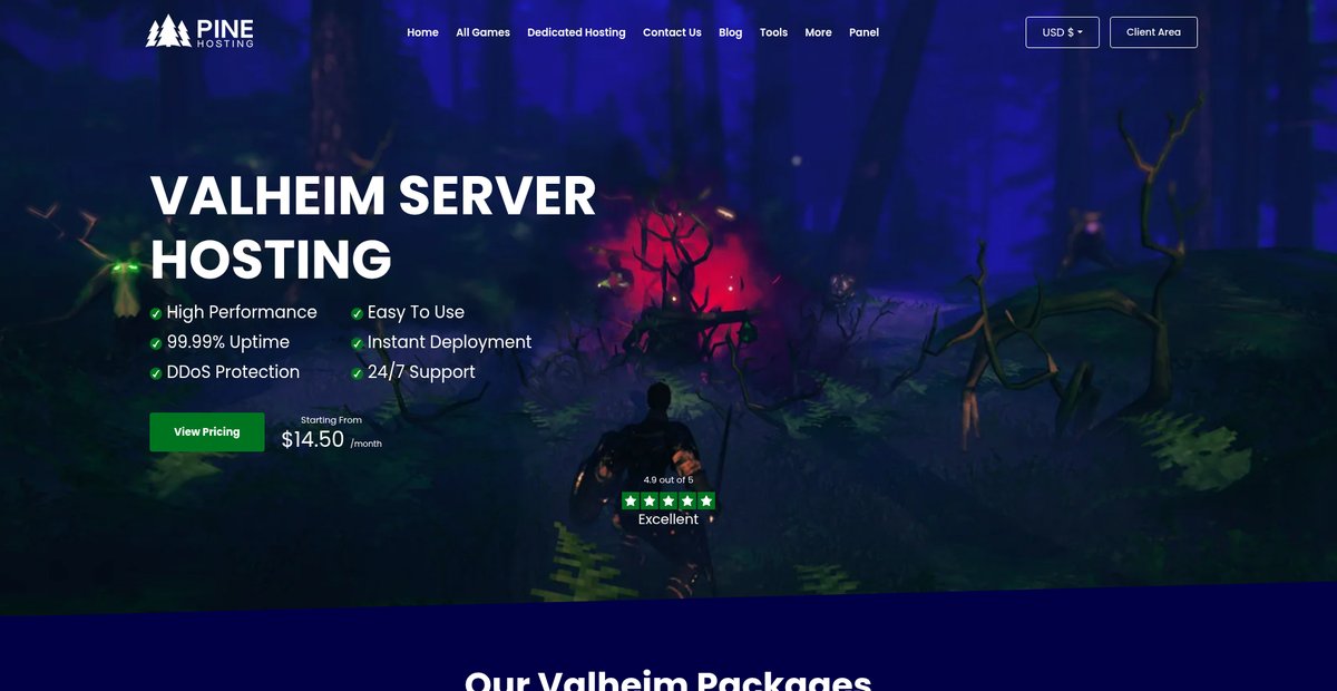 Valheim Server Hosting - Rent Valheim Game Servers | Pine Hosting Screenshot