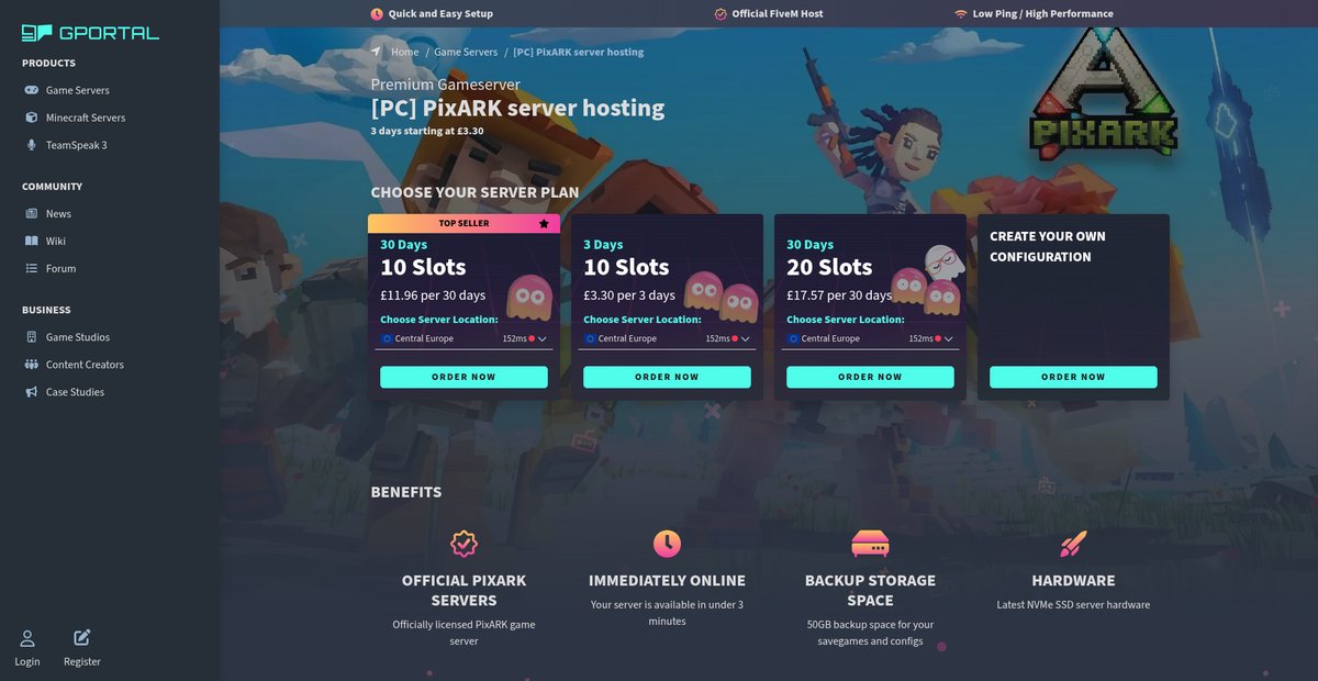 PixARK server hosting ➜ Rent your g-portal.com Gameserver Screenshot