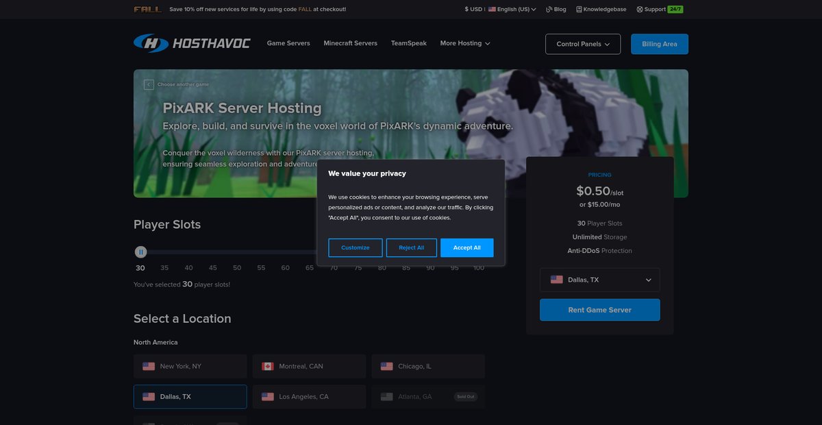 PixARK Server Hosting Screenshot