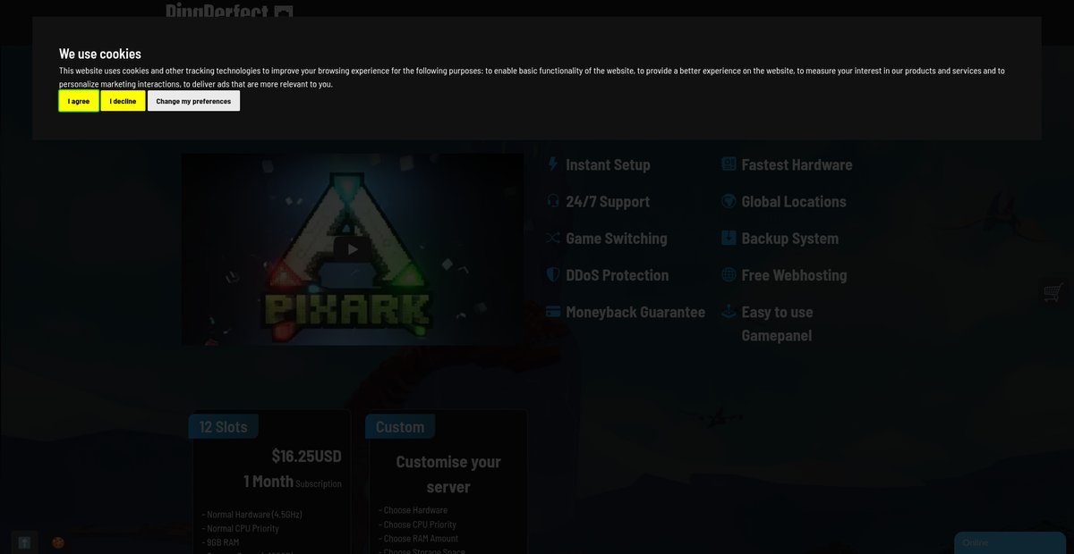 PIXARK Game Server Hosting Screenshot