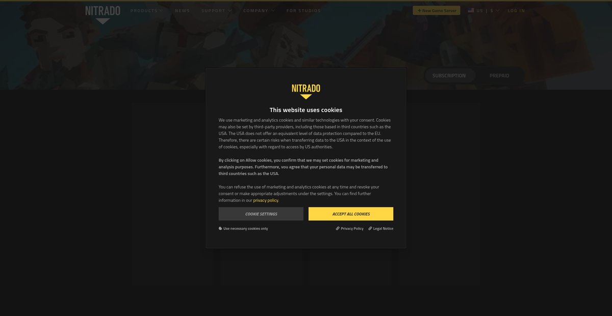 Pixark Server Hosting Screenshot