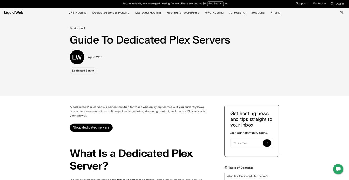 Guide To Dedicated Plex Servers Screenshot