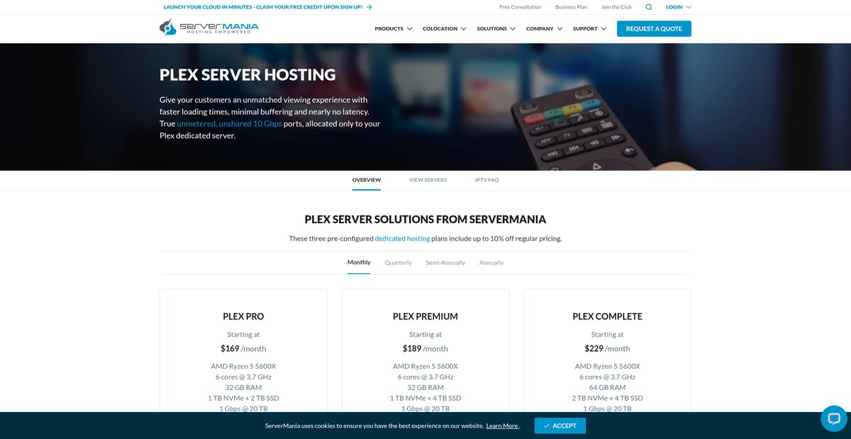 Plex Server Hosting Screenshot