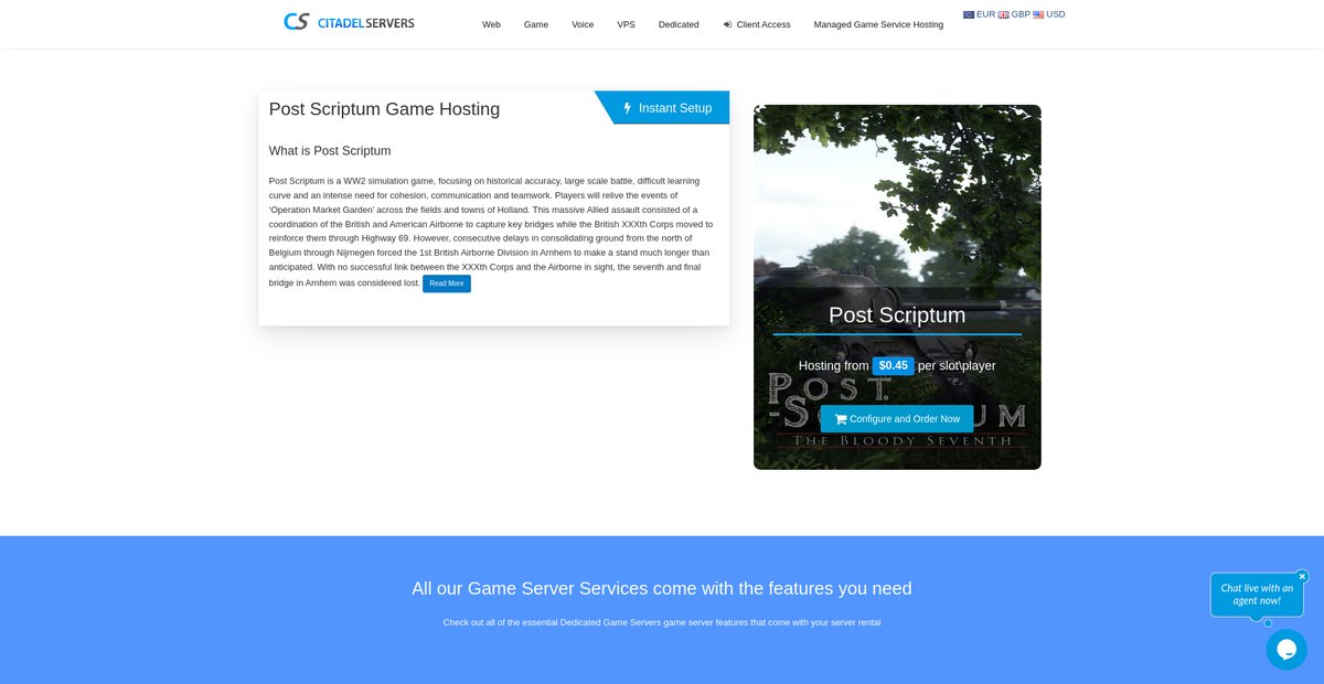 Post Scriptum Game Server Hosting Screenshot