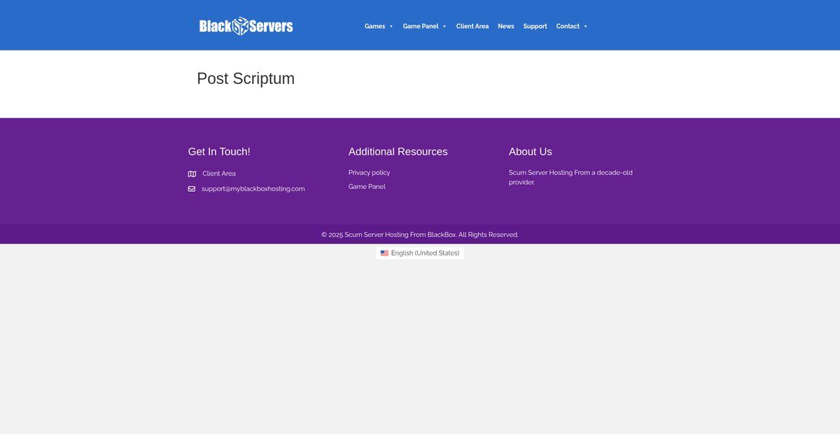 Post Scriptum - Game Server Hosting Screenshot