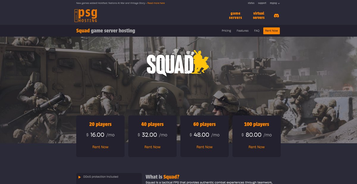 Squad - Game Server Hosting | PSG Hosting Screenshot