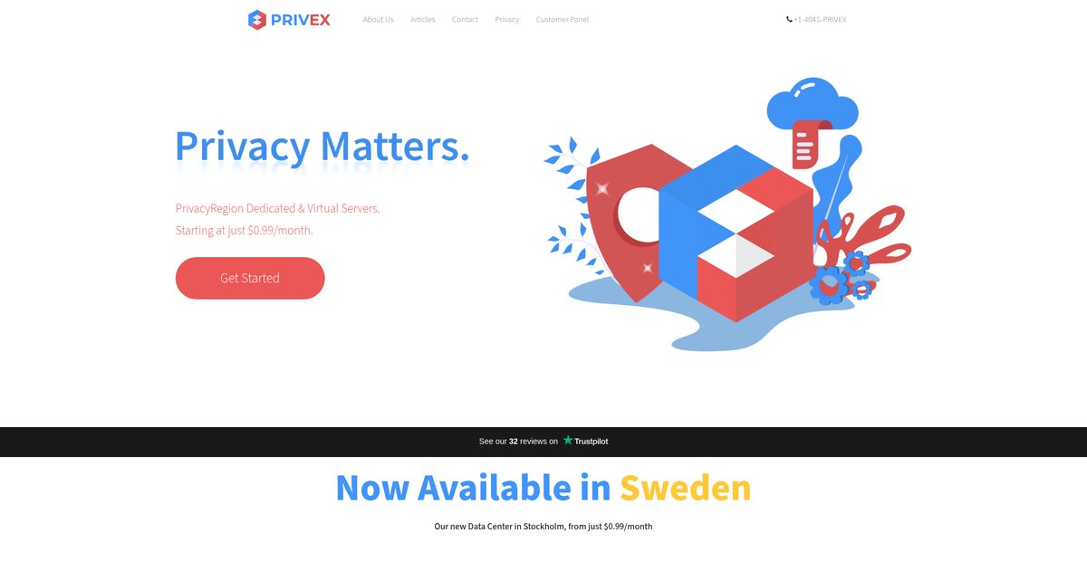 Privex | Secure Private VPS and Dedicated Server hosting Screenshot