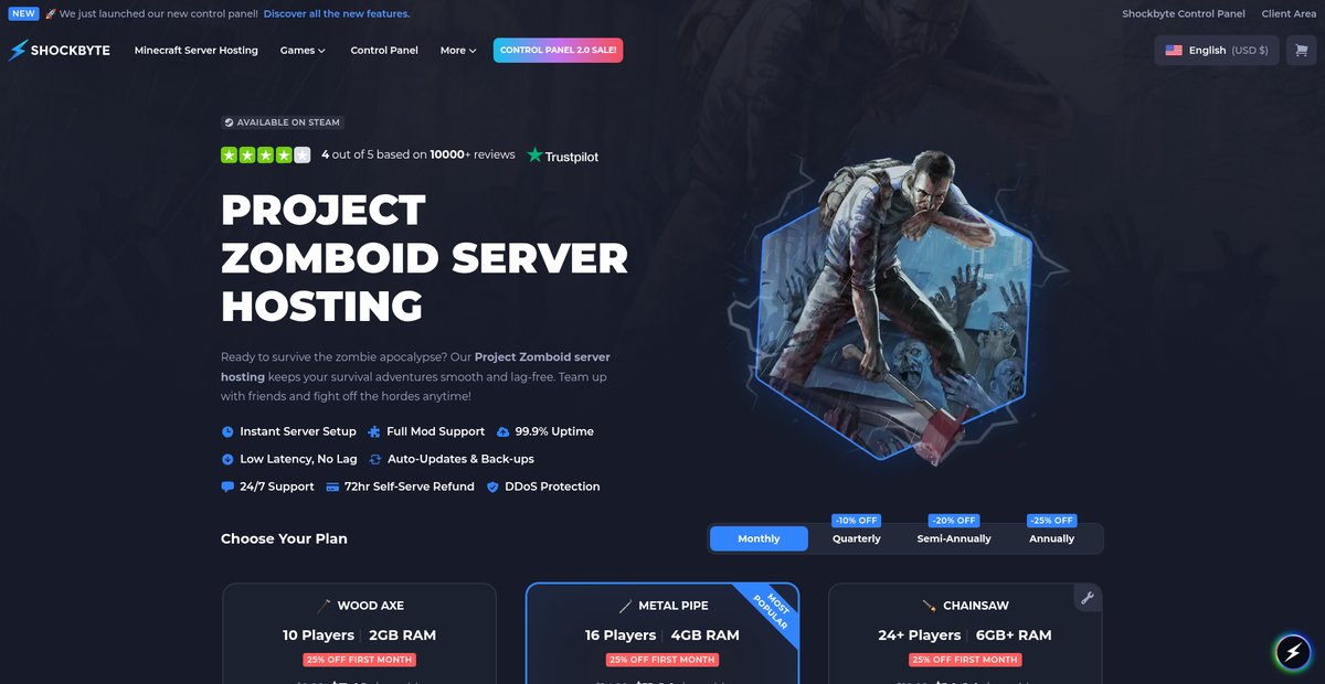 Project Zomboid Server Hosting Screenshot