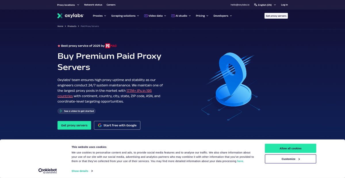 Buy Paid Premium Proxy Servers from $2.10/IP Screenshot