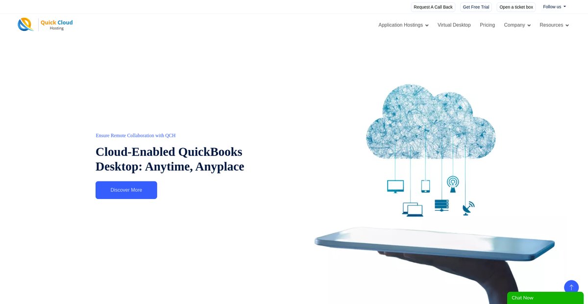 QuickBooks Server Hosting Provider | Hosted QuickBooks | Quick Cloud Hosting Screenshot
