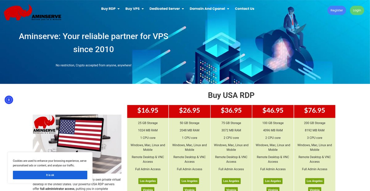 Buy USA RDP 2025 With Admin Access - Free Instant Setup Screenshot
