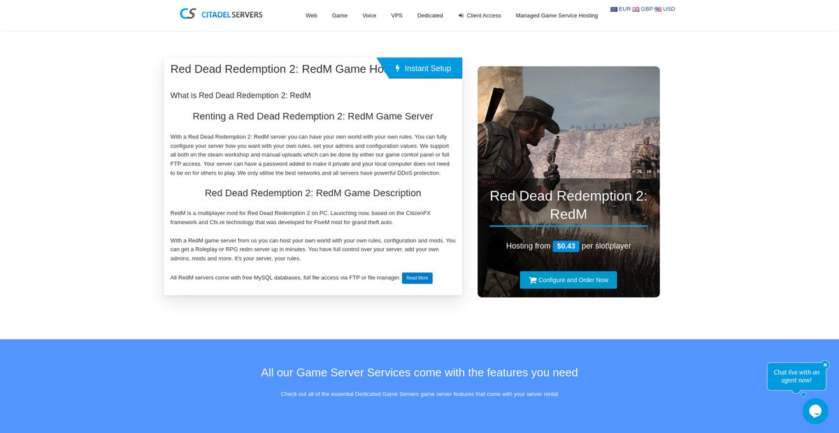 Red Dead Redemption 2: RedM Game Hosting Screenshot